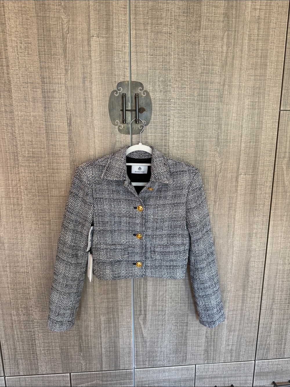 Babaton Frances Cropped Blazer with Gold Buttons